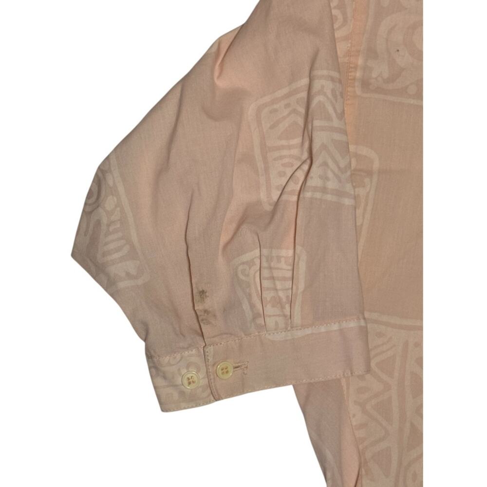 Diane Von Furstenberg Boxy Blouse Womens Medium Oversized Pink Pastel Vintage - Picture 6 of 9